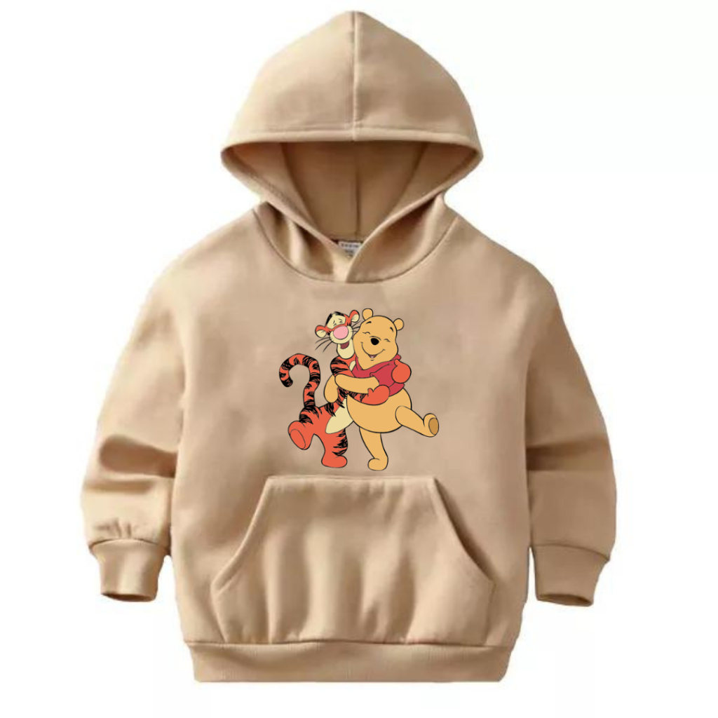 Moletom Infantil Unissex Ursinho Pooh e Tigrão Flanelado Premium