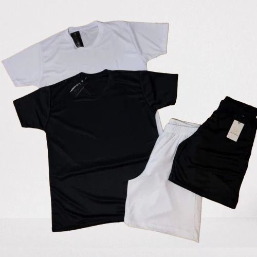 Kit 2 Camiseta + 2 Bermuda Masculina Dry Fit / Shorts Masculina Academia - Conjunto Lançamento 2024