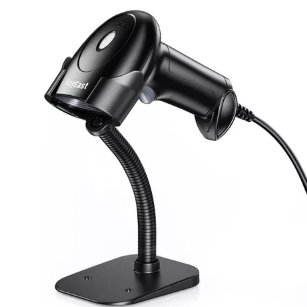 Leitor de Código de Barras com Fio 1D, 2D, Qr Code Portátil USB Inclui Suporte