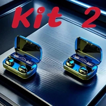 Fone M10 Bluetooth 5.1 Fones de ouvido sem fio TWS estéreo com carregador Power Bank