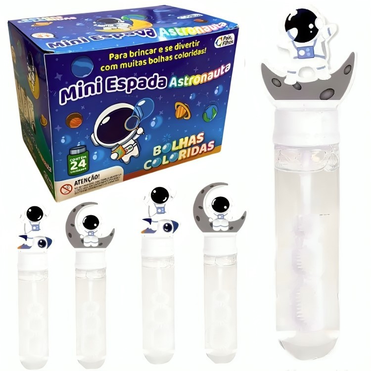 Brinquedo Infantil Bastão Bolinha de Sabão lembracinha de festa modelo Astronauta
