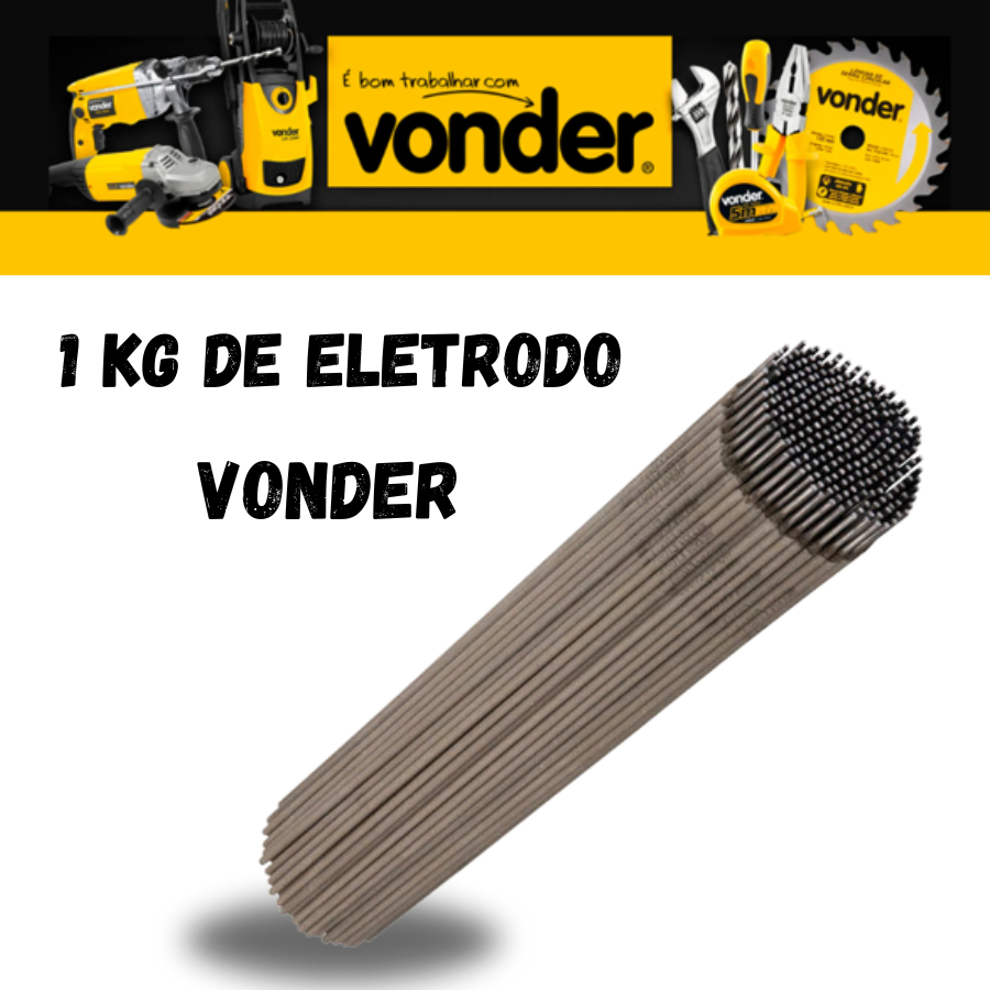 Eletrodo Serralheiro Eletrodos 6013 De 2,50mm - Profissional Embalagem Com 1kg Vonder