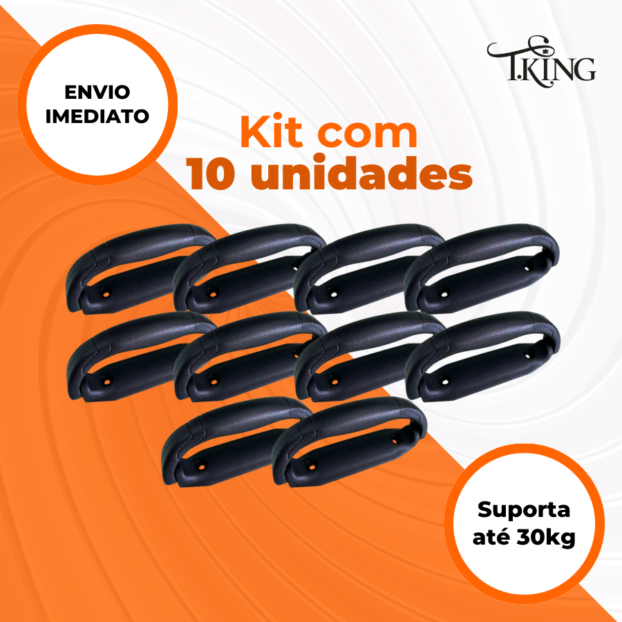 Kit 10 Alça Para Mala Maleta Artesanato Frasqueira Caixa Alça Reforçada 13 cm x 6,5 cm