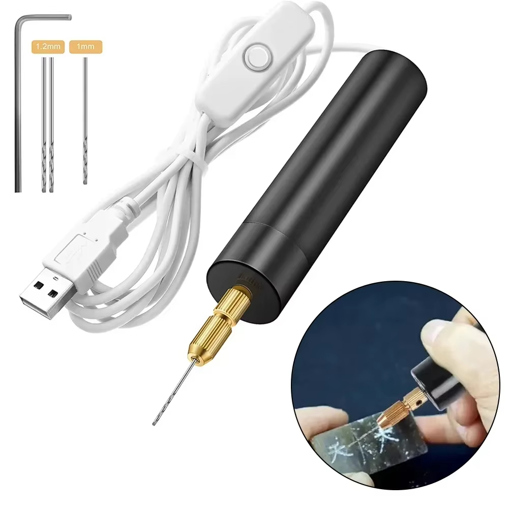 Mini Broca Elétrica Manual De 5V Com Rotativa Portátil Alimentada Por USB De Torção Utilizada Para Jóias De Resina Epóxi