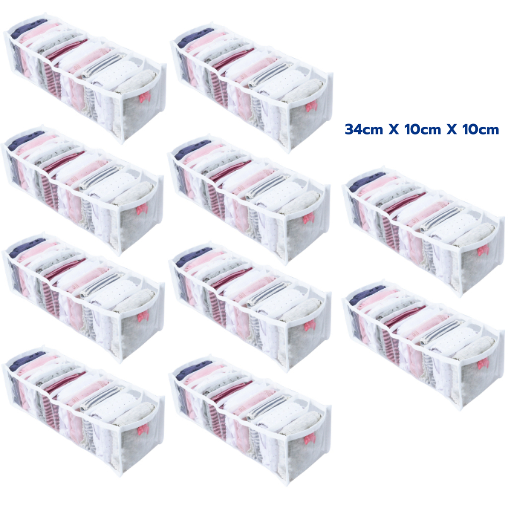 Kit 10 Colmeia Organizadora P para Calcinha Cueca Meia Roupas Intimas Body Rn de Gaveta Cômoda