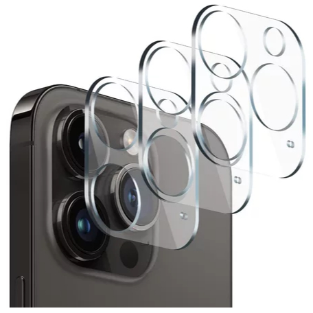 Película de Câmera Traseira de Vidro 3D Para Iphone 11 12 13 14 15 16 17 PLUS / PRO / PRO MAX 3D *** KIT 1/2/3 pcs ***