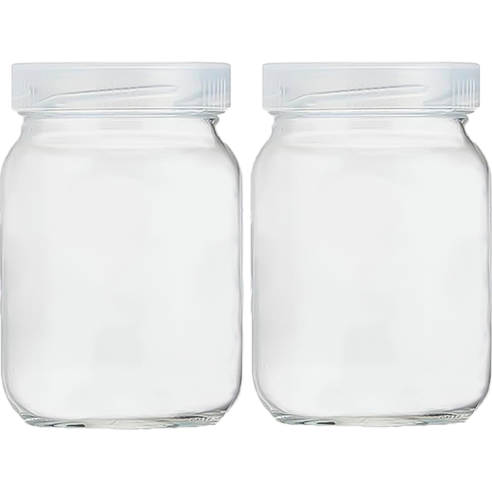 Kit 2 Potes de Vidro 200ml para Armazenar Leite Materno Papinha Doce Caseiro