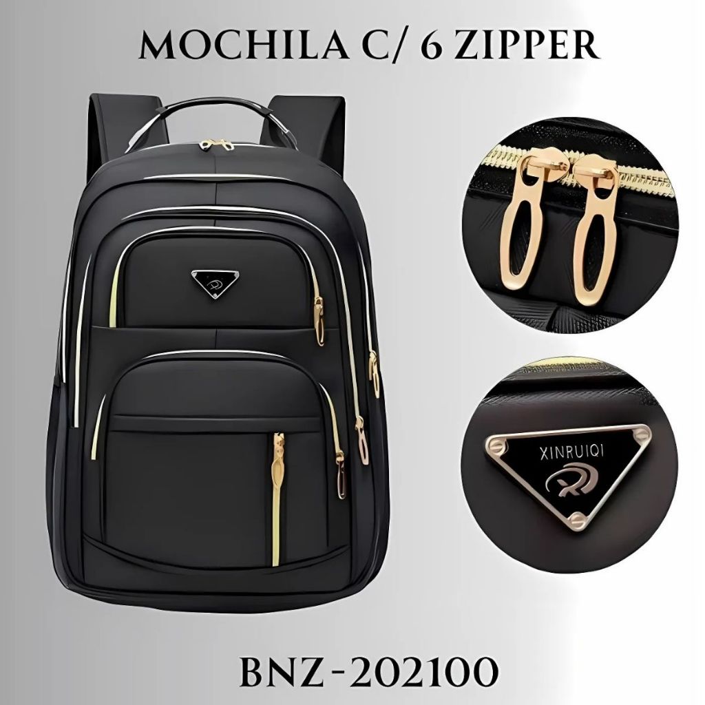 Mochila Feminina Masculina Impermeável Reforçada Notebook Zíper Dourado Saída USB Acompanha Cabos