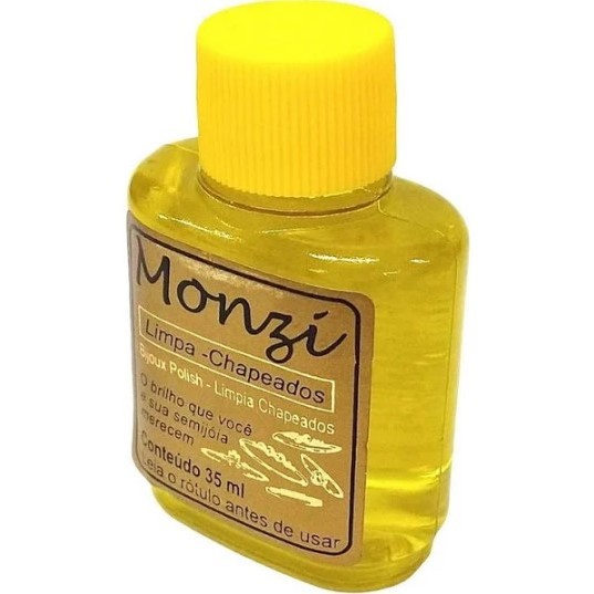 Monzi Limpa Folheados e Chapeados Original 35ML Azul Limpador de Jóias Prático - Unidade
