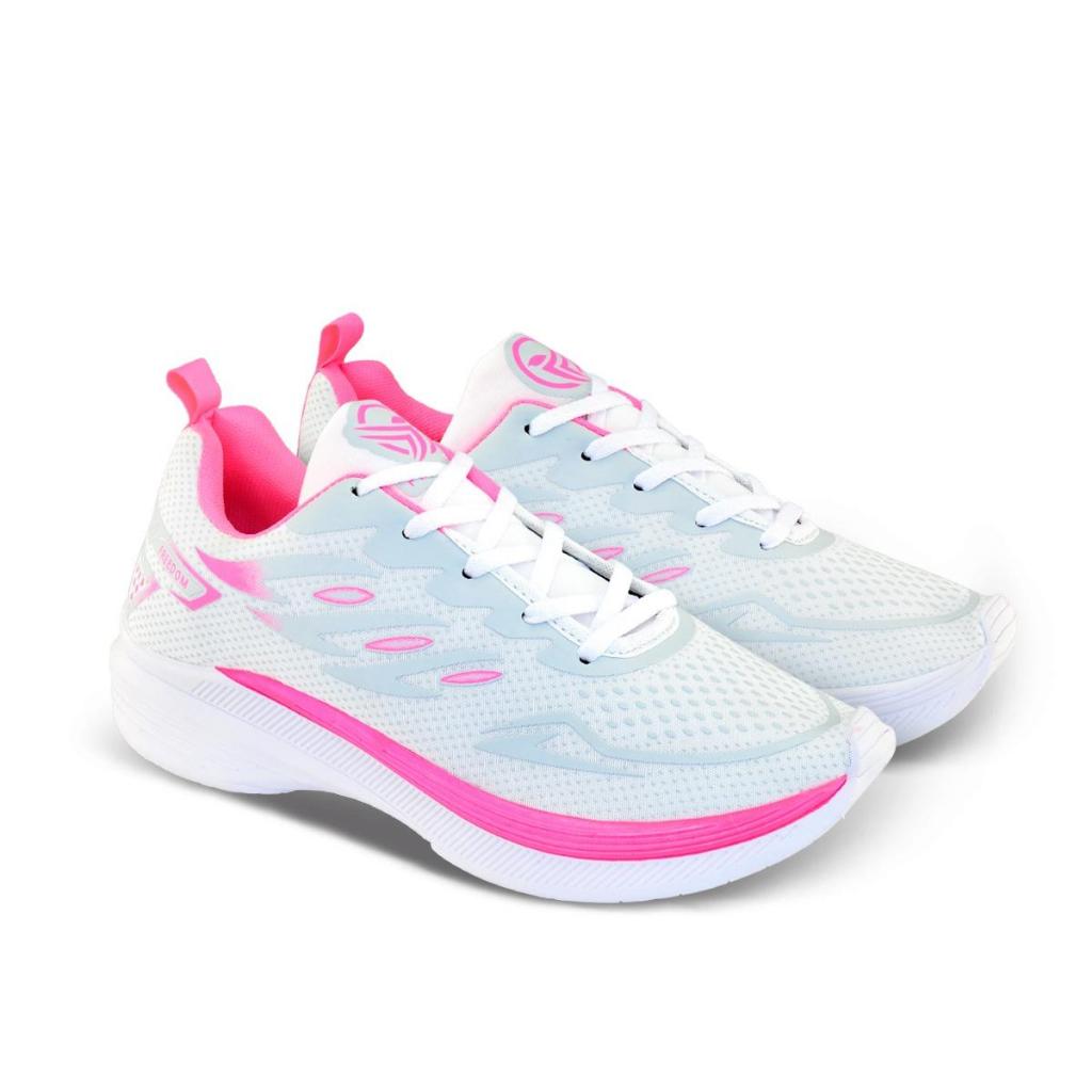 Tenis Feminino Escolar Academia Original FREEDOM Corrida Caminhada Lançamento Feminino BRANCO PINK