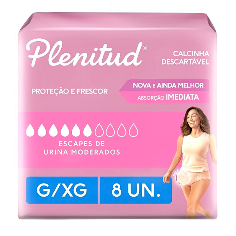 Plenitud Femme Fralda / Roupa Íntima G/XG c/ 8un ROSA EQ.1