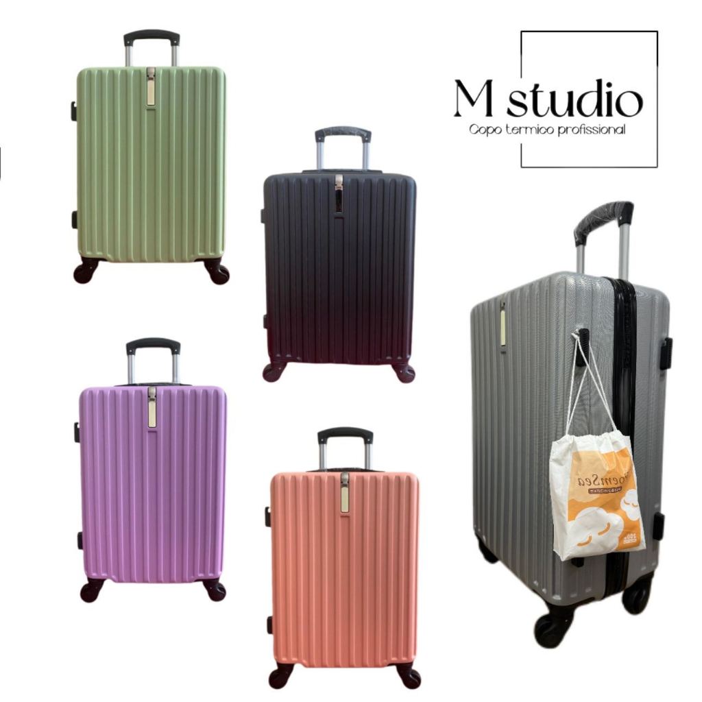 Mala de viagem De Bordo 10kg Abs Giro 360° Cadeado com senha PROMOÇÃO