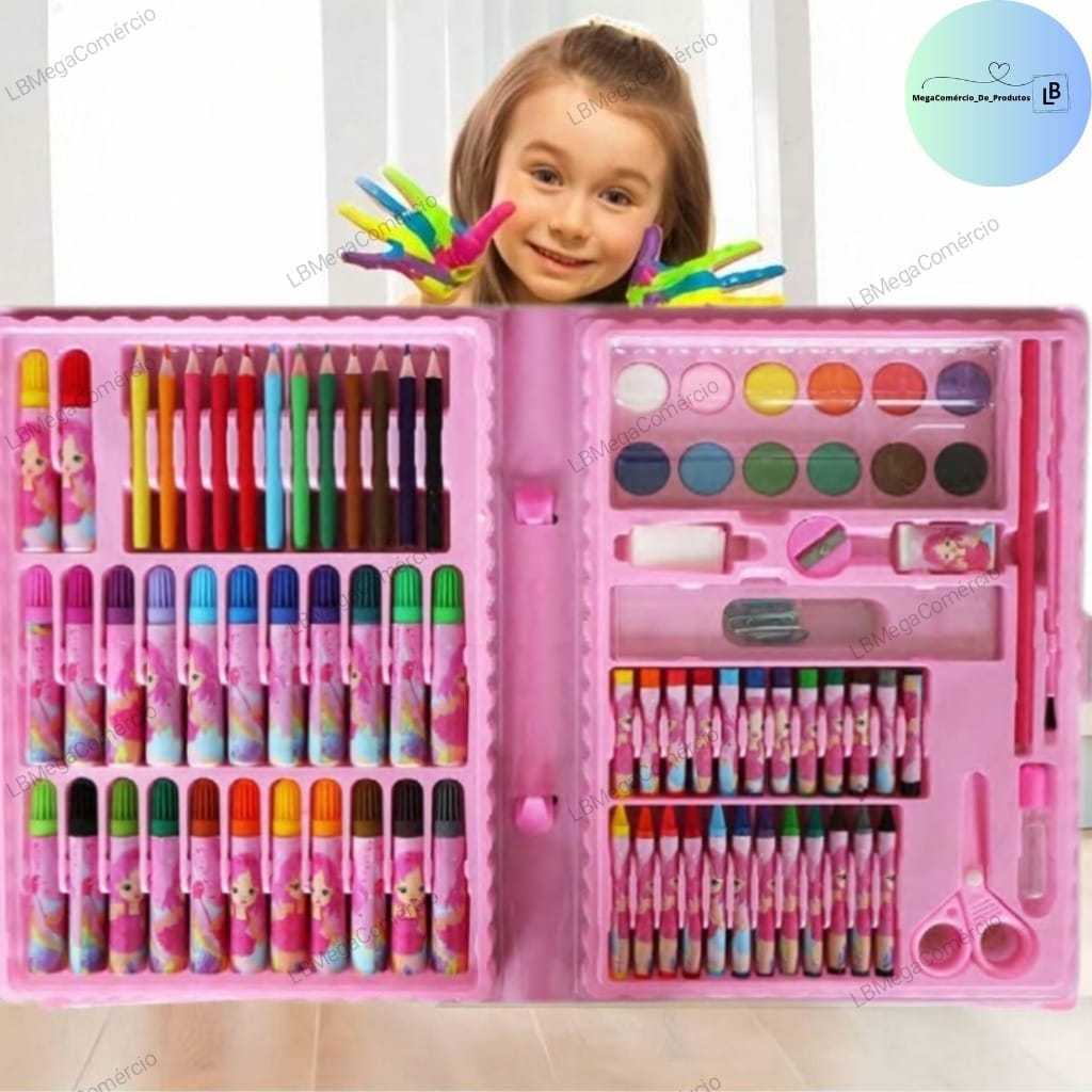 Maleta/Estojo De Pintura Infantil de Vários Tamanhos Feminino e Masculino