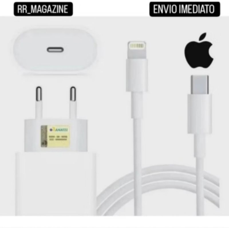 Carregador iPhone Completo Turbo 20w iPhone 7 8 11 12 13 14 Promax X Xr Xs