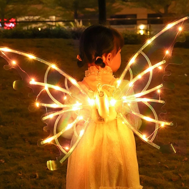 Asa Brilhante de conto de fada！！！Asas de anjo com luzes led, presentes para Amor