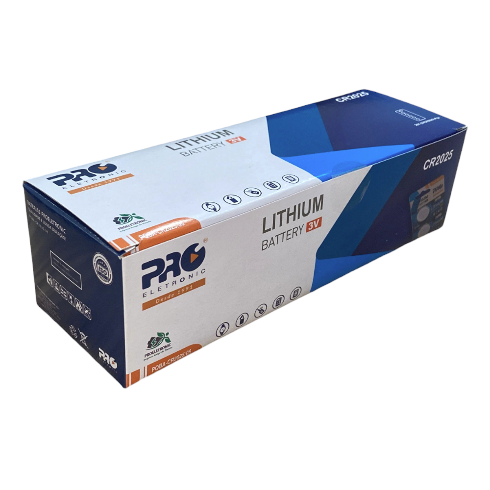 Bateria Lithium Cr2025 Caixa Com 20 Packs - Proeletronic