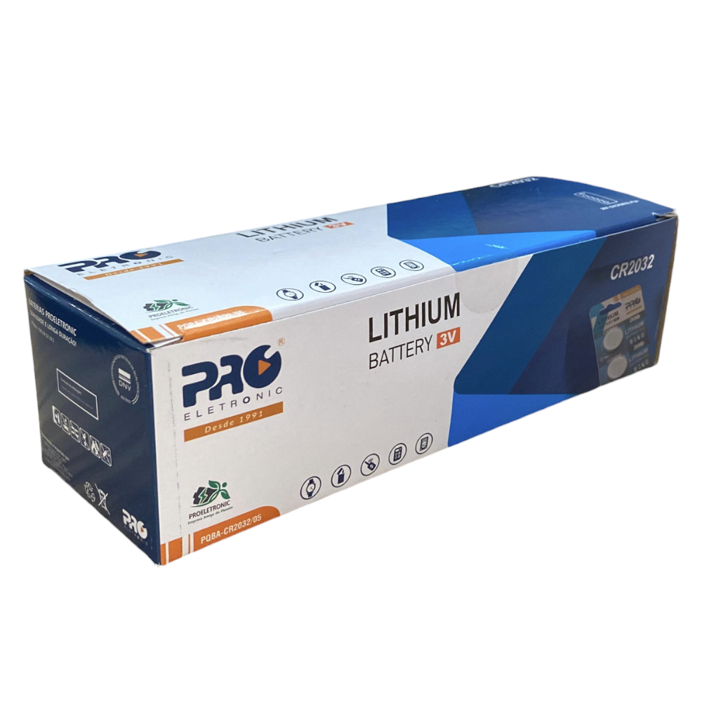 Bateria Lithium CR2032 Caixa Com 20 Packs - Proeletronic