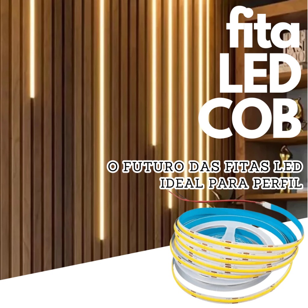 Fita Led Cob 3000k 4000K 6000K 5mts 8mm 320led/480led/M 12v Ip20 Para Perfil