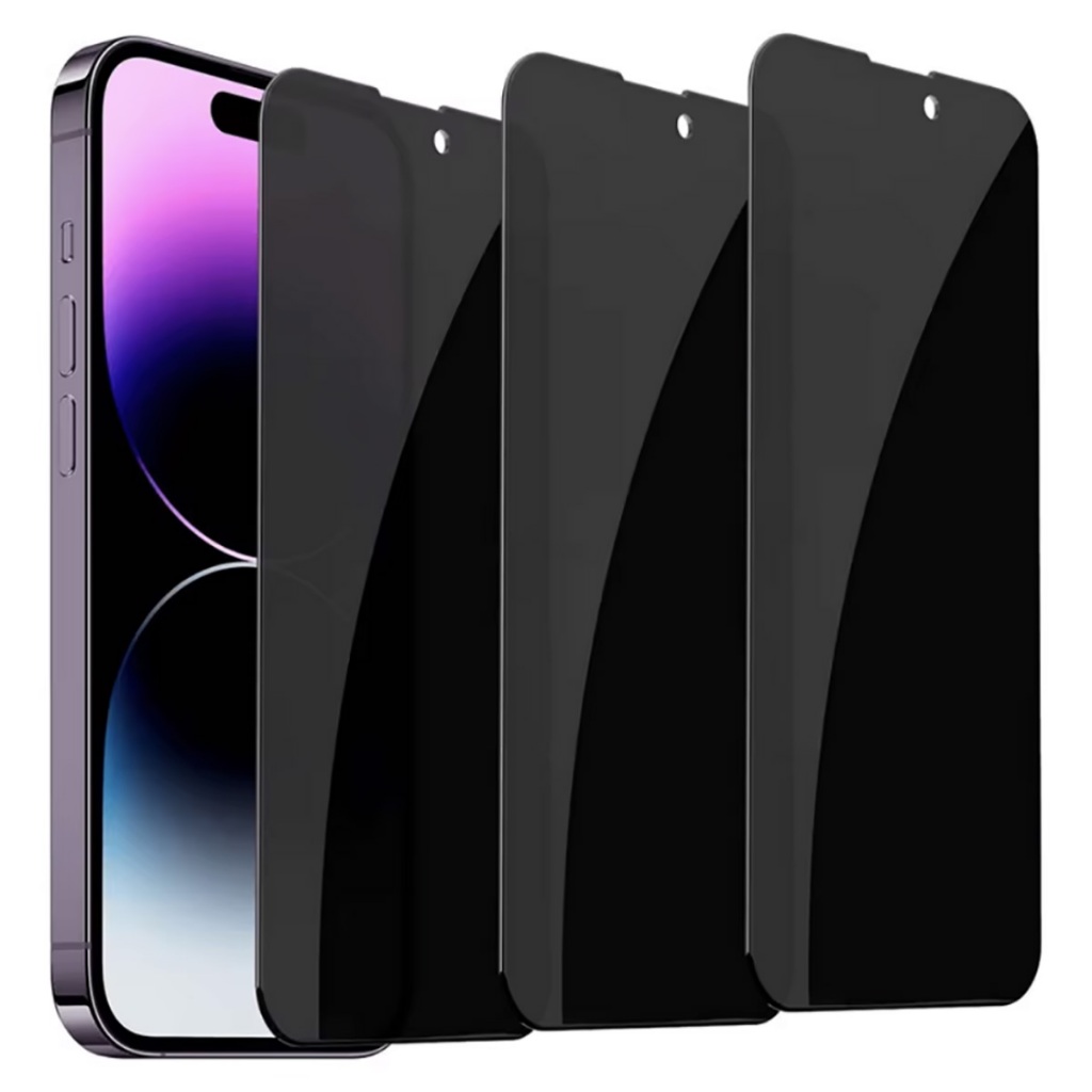 Película Vidro 3D Privacidade para IPhone Todos Modelos 7 8 X XS XR 11 12 13 14 15 16 Pro Plus Max