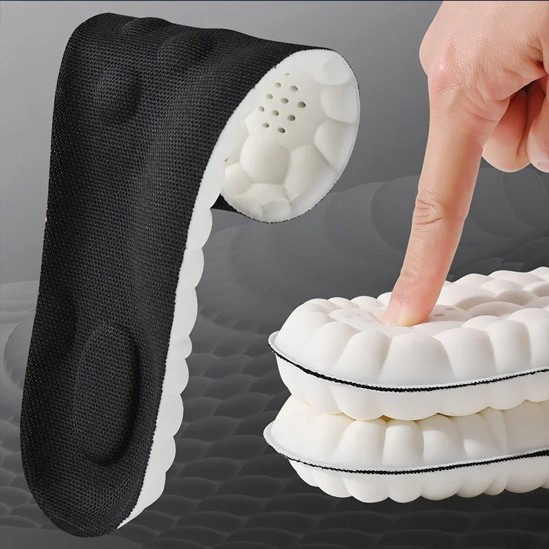 1 Par de Palmilhas Esportivas de Látex Alta Elasticidade com Suporte de Arco e Absorção de Choque
