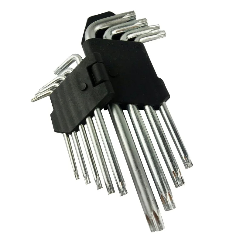 Kit Chave Torx Curta + Kit Allen  18pcs Aço Cromo