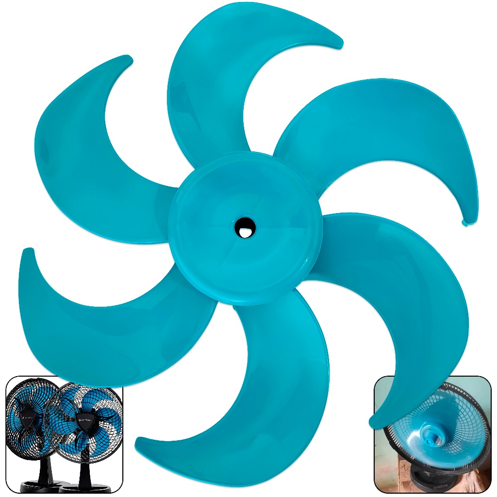 Hélice para Ventilador Cadence 30 cm 6 Pás VTR-560 VTR-586 Azul, Preto ou Cinza