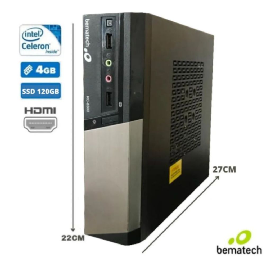 Mini CPU Pdv Bematech Rc8300 Memória 4gb Armazenamento SSD 120gb