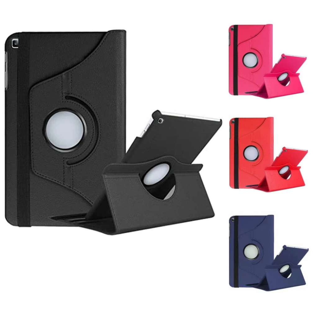Capa Tablet Samsung Galaxy A9 8.7" Giratoria De Couro Com Suporte Colorida