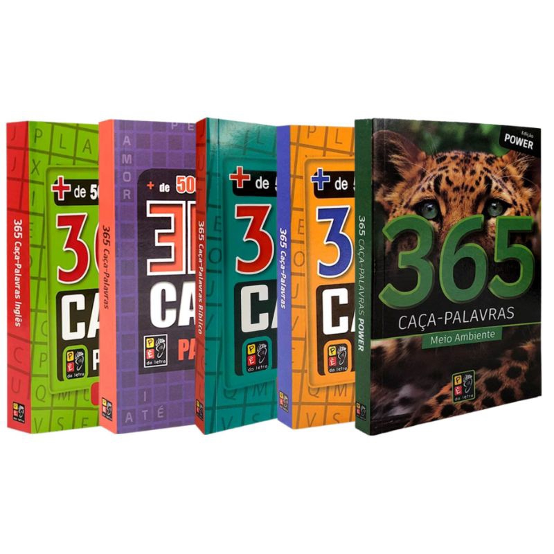 kit 365 caça palavras - 5 Livros