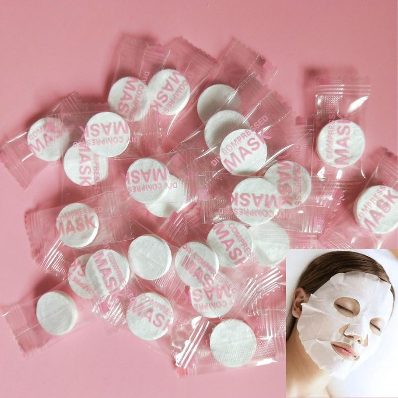 Kit 50/100 unidades Máscara Facial Comprimida