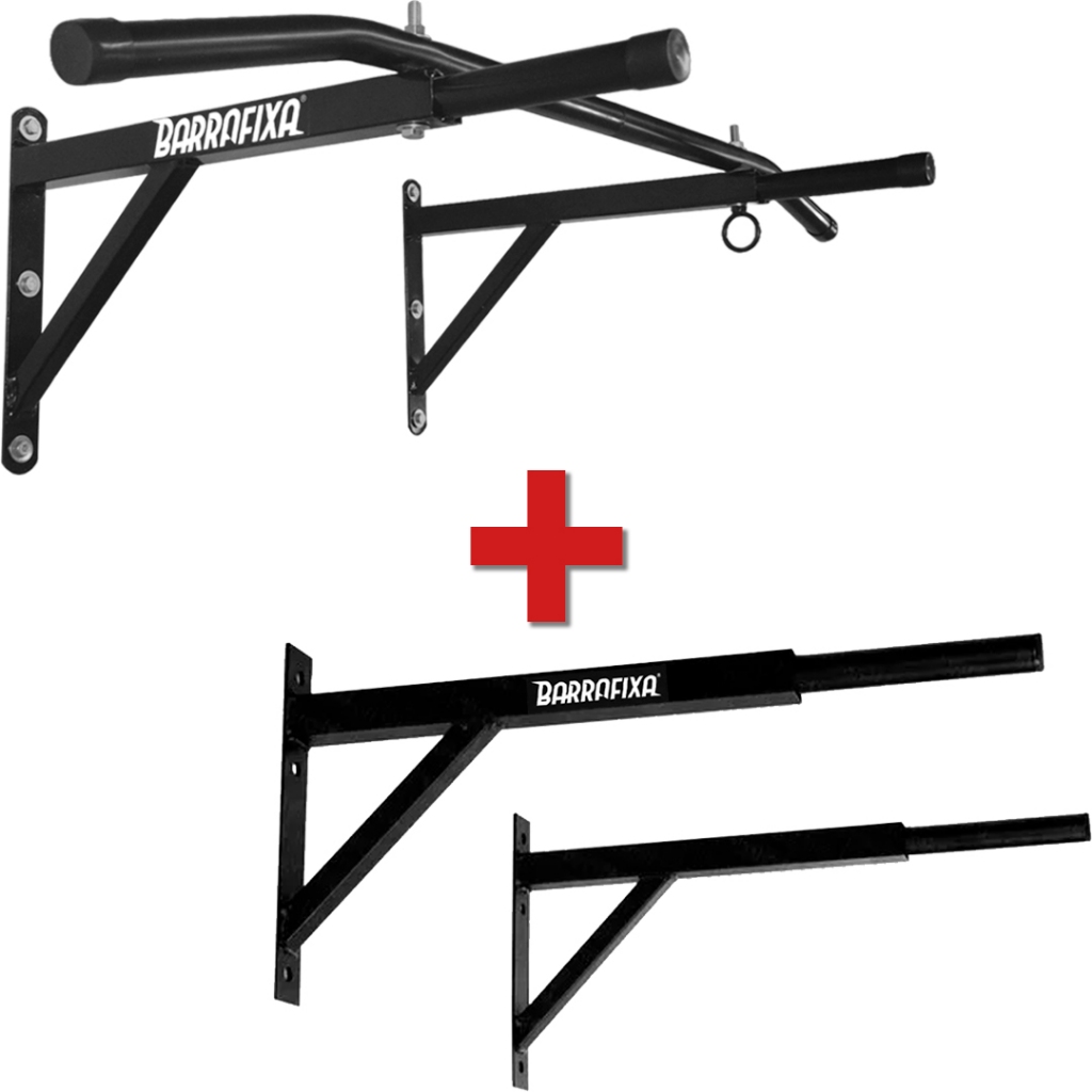 Barra Fixa Pull-up Chin-up Tríceps + Paralela Dip De Parede