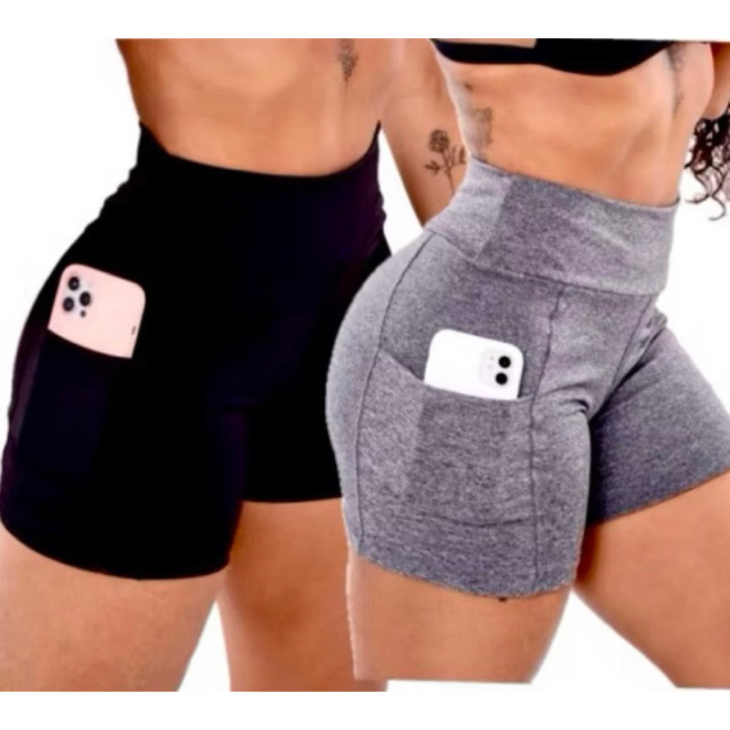 Short suplex bolso lateral ideal para academia e treino