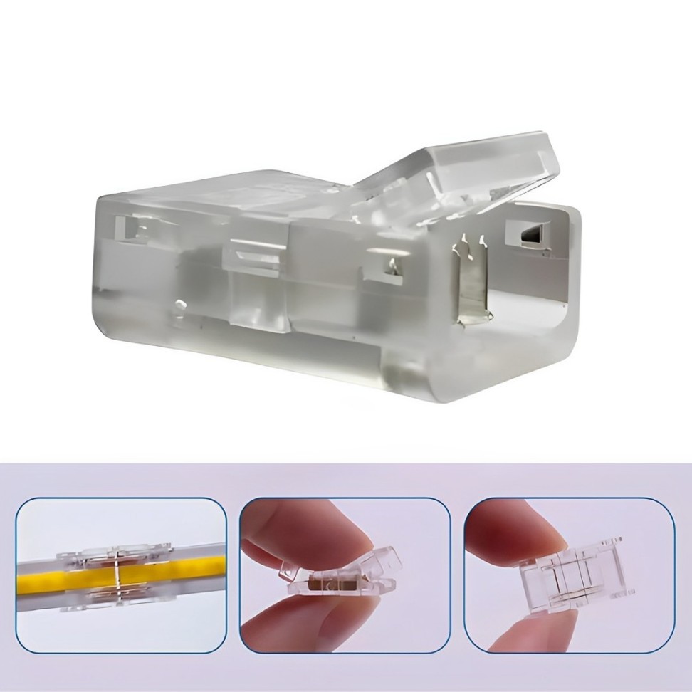 Kit 5 e 10 Conector Emenda Para Fita Led Cob Sem Solda Fácil Instalação