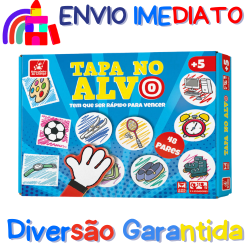 Jogo de Agilidade Tapa no Alvo c/ Objetos com 48 Pares - Diversão - Brinquedos - Crianças