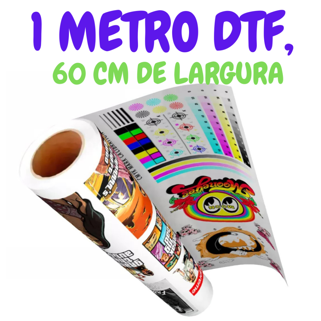 Dtf Impressão Qualidade I3200 Para Estamparia Blusas Qualquer Tecido 1 METRO por 58 CM Envio 24h