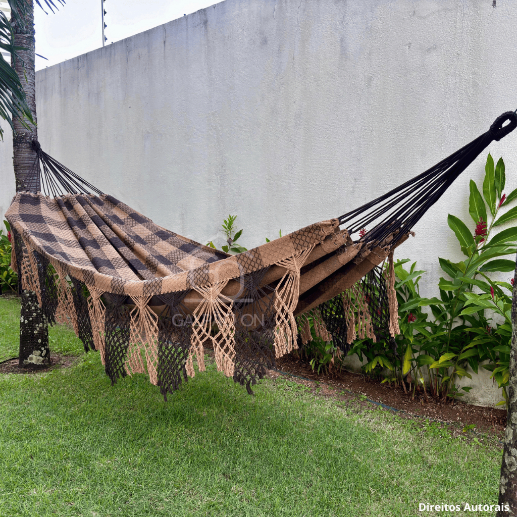 Rede Descanso de Dormir Casal king Luxo Rede de Dormir Gigante Varanda Manual Artesanal Varias Cores