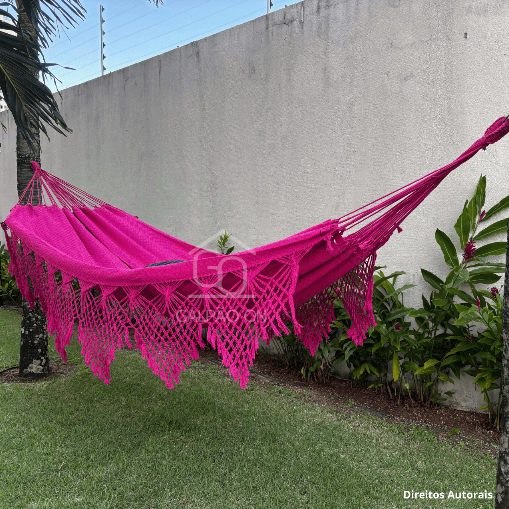 Rede Descanso Rede Dormir Casal king Luxo Rede de Dormir Gigante Varanda Manual Artesanal Gigante