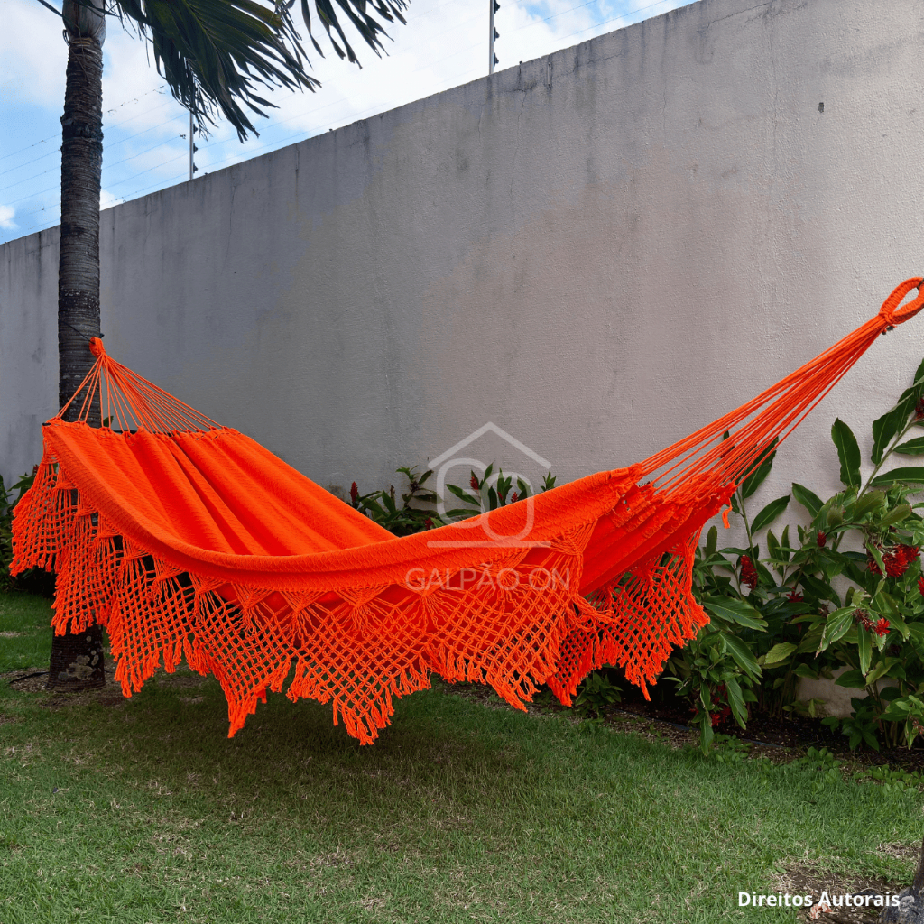 Rede Descanso Rede Reforçada Dormir Casal king Luxo Rede de Dormir Gigante Varanda Manual Artesanal