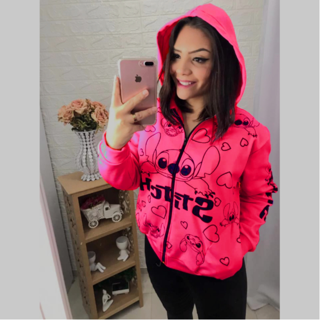 Casaco Da Stitch Perfeita Para a Ocasião Neste Frio