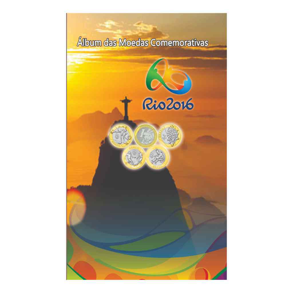Álbum para moedas das Olimpíadas Rio 2016 - organizer - Compacto - modelo 2