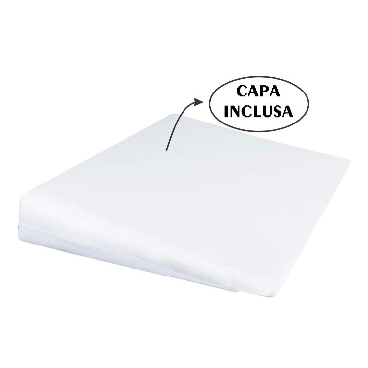 Travesseiro Antirefluxo Para Berço Mini Cama Antialérgico com Capa Lavável (Capa + Espuma)