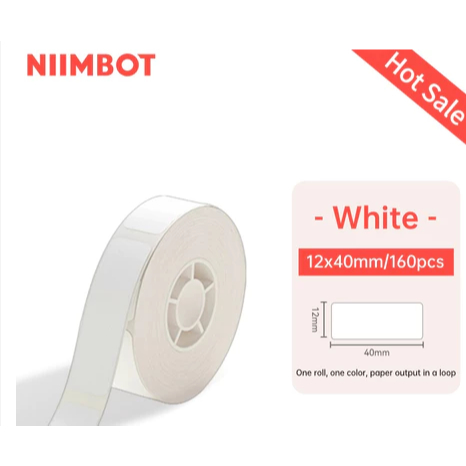 Niimbot D11/D110/ (Cor Branca) Rótulo Térmico 12*40mm Nome Adesivo Papel