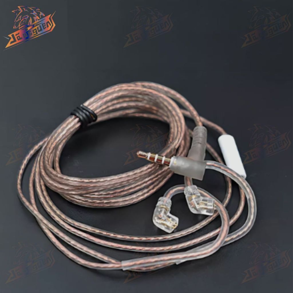 Cabo Kz Tipo C Com Microfone Para Zsn, Zsn Pro, Zs10pro Cor Marrom/transparenteCabo Kz Tipo C Com Microfone