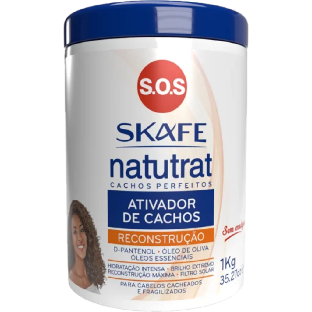 Creme Ativador de Cachos Natutrat Reconstrução Skafe 1kg
