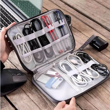 Saco de armazenamento digital usb cabo de dados organizador para fone de ouvido saco de fio caneta power bank