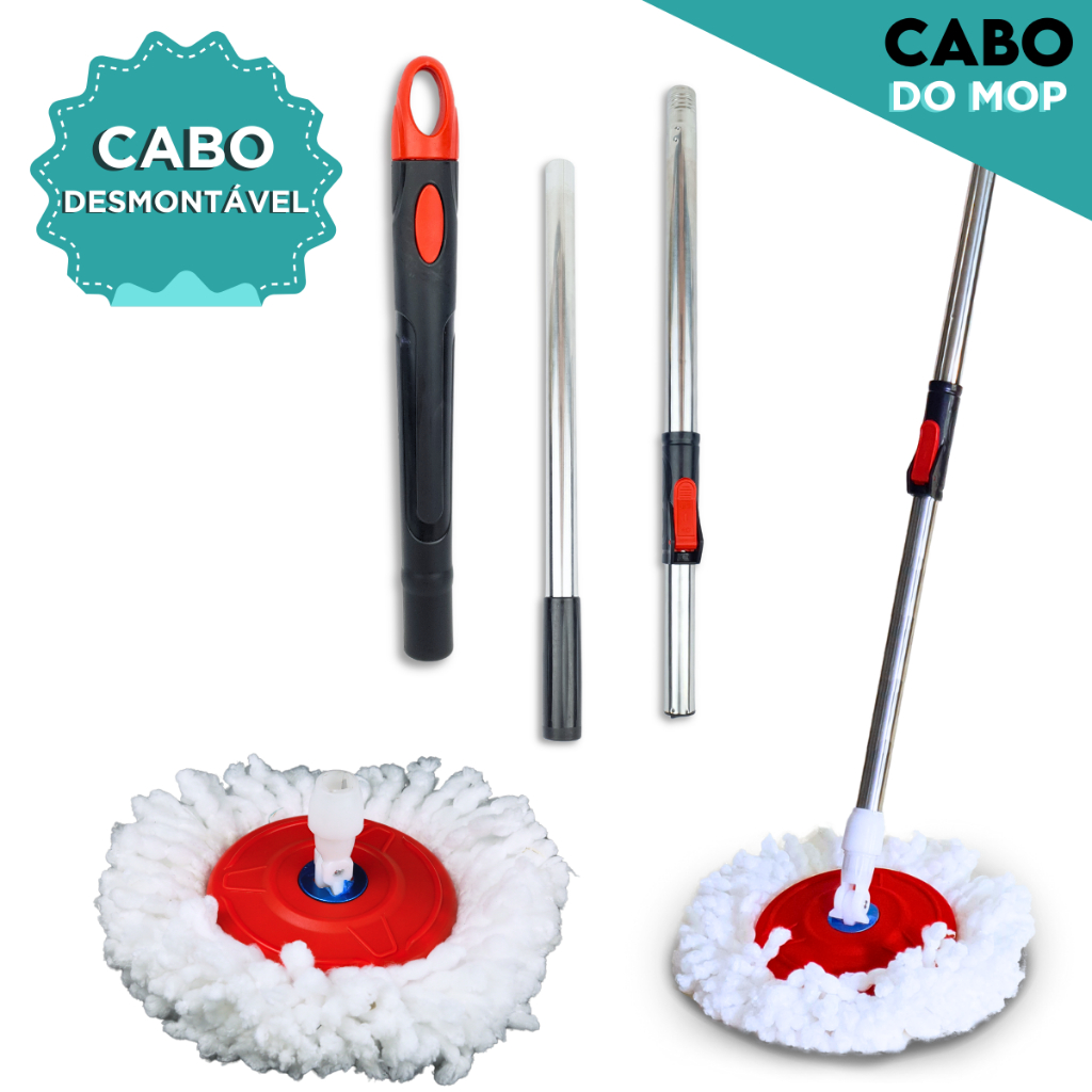Cabo Mop Giratório Completo Com 140 Cm - CH