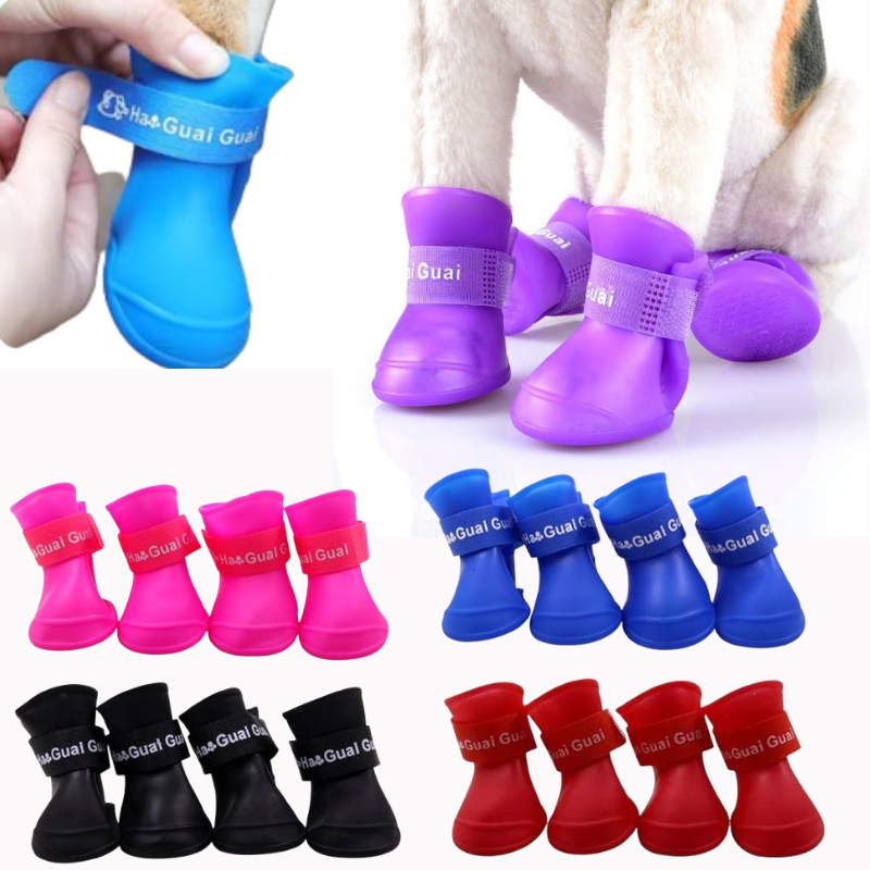 Tenis Botinha Sapato De Silicone Para Pet 4 Unidades