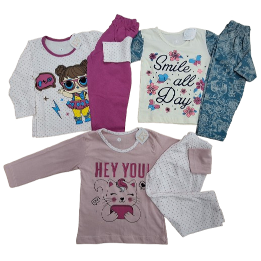 Pijama Infantil Menina Manga Comprida