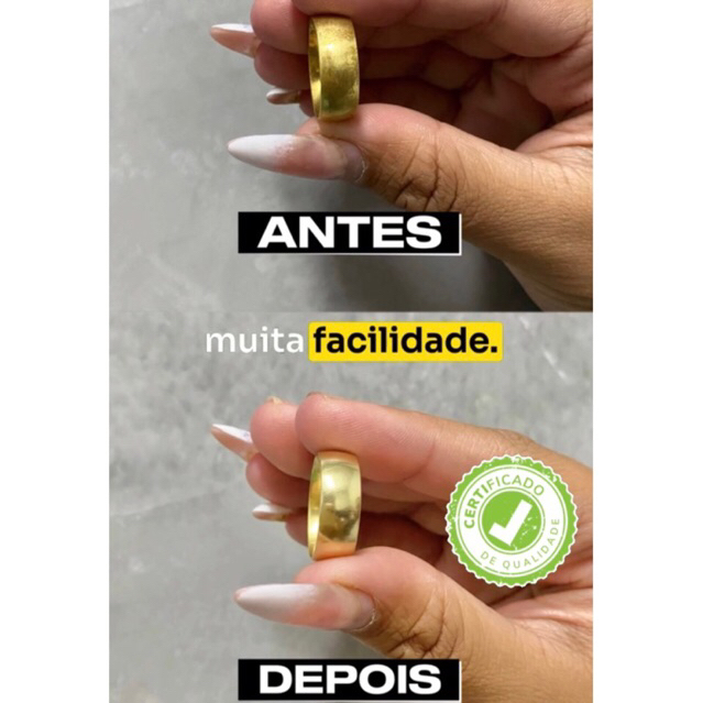 Pasta de polir  jóias 100% moeda antiga , ouro  e prata - ideal para alianças e anéis brilho intenso