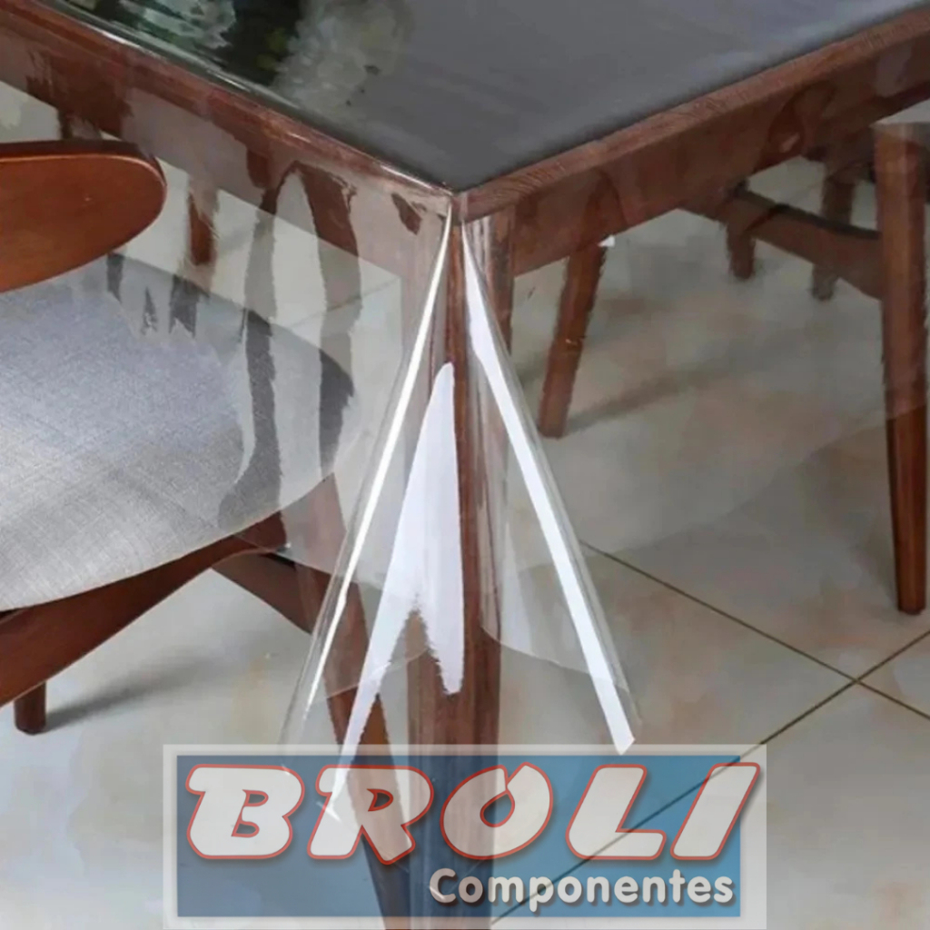 Toalha / Plástico de Proteção - PVC Cristal Transparente 0,40mm - Impermeável, Multiuso
